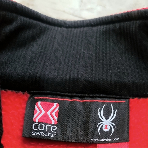 Spyder Men's Steller Full Zip Jacket Sweater, Racing Red Medium - Picture 7 of 7